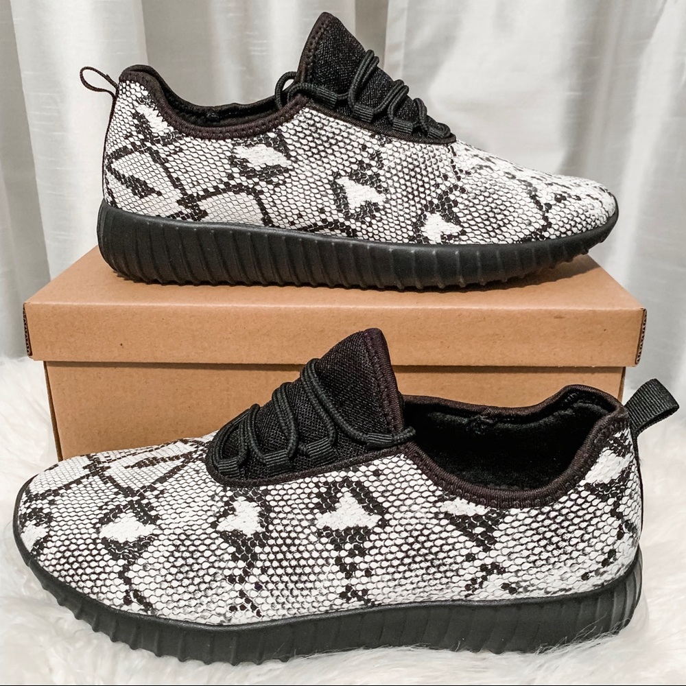 Python skin sneakers